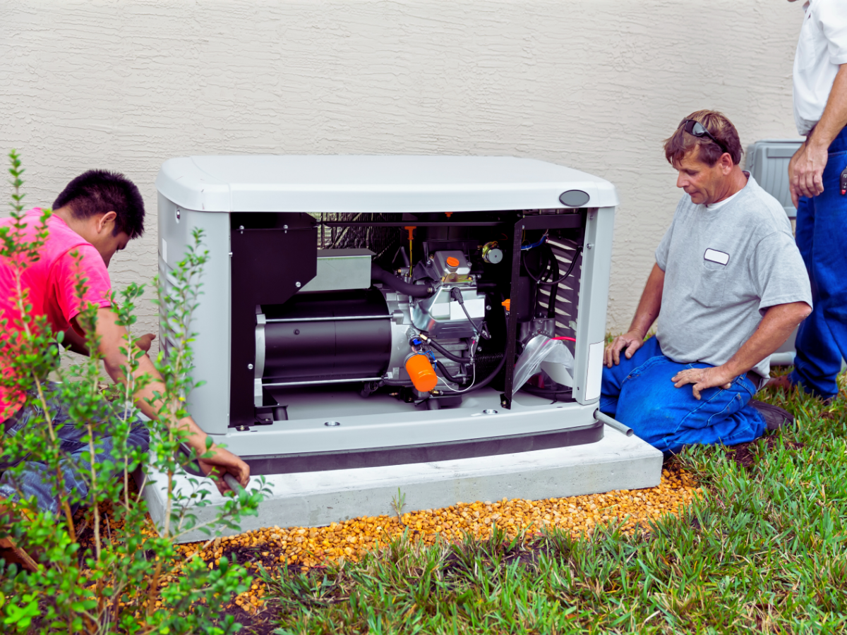 Whole home generator installation